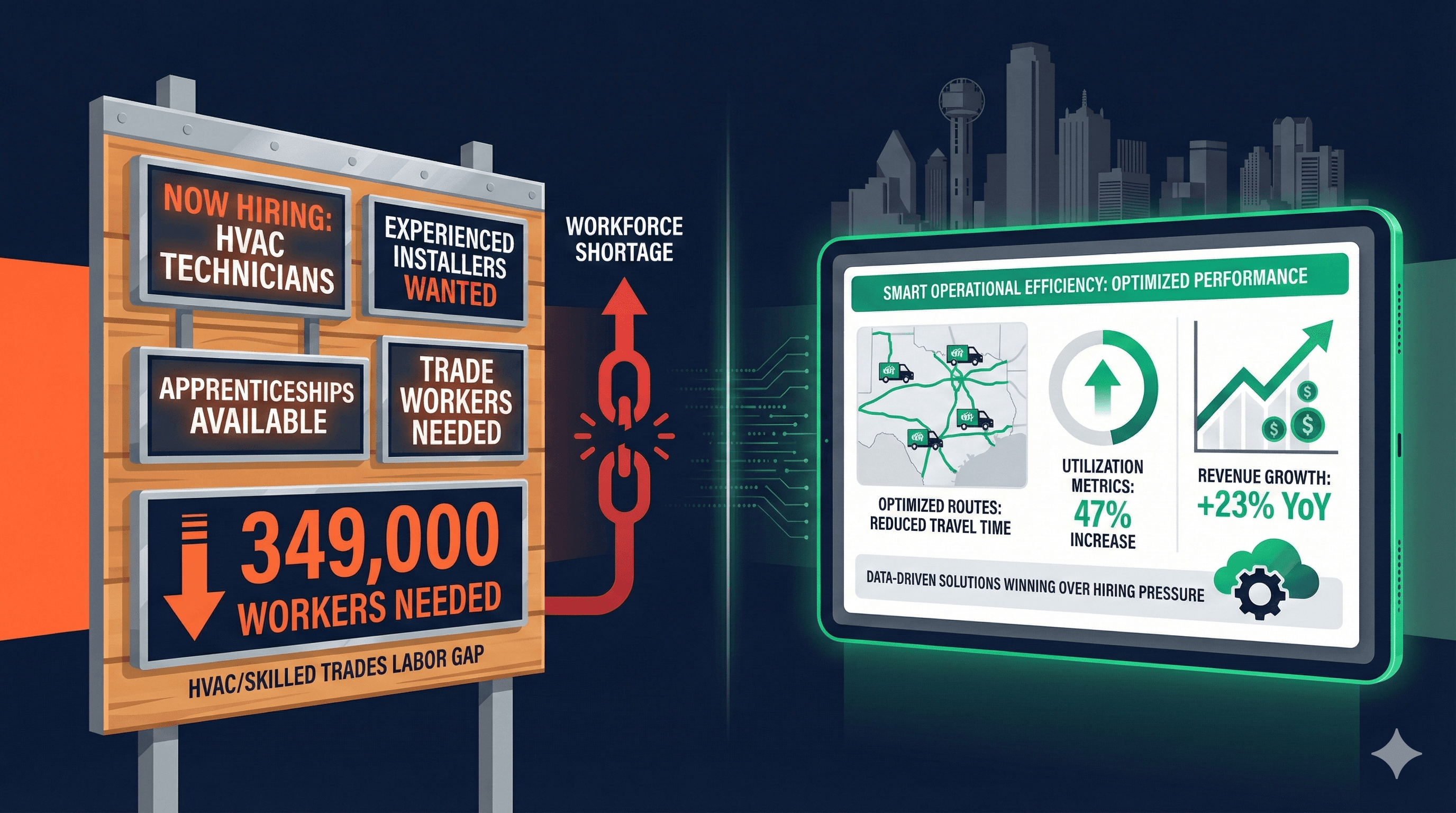 The 349,000-Worker Gap: How Smart Contractors Are Winning Without Hiring