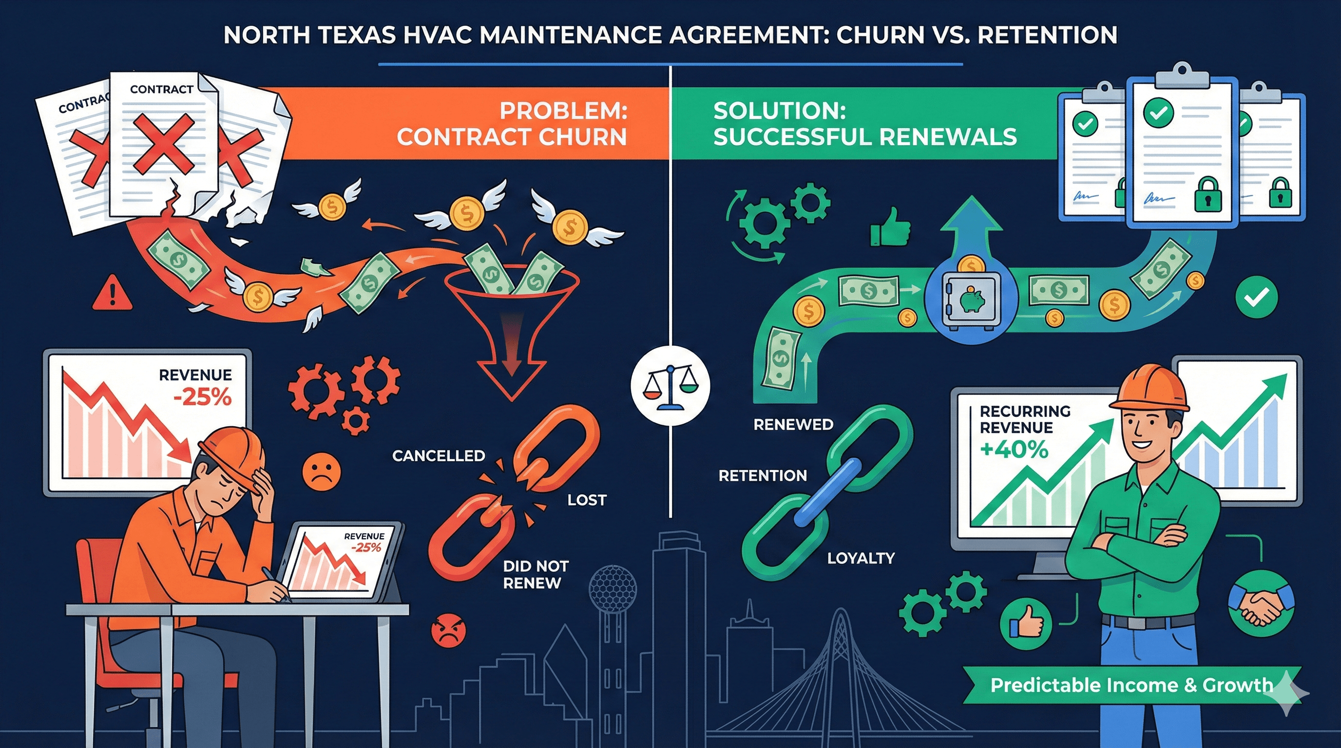 Why 25% of Your HVAC Maintenance Agreements Won't Renew (And the $50K+ Revenue Impact)
